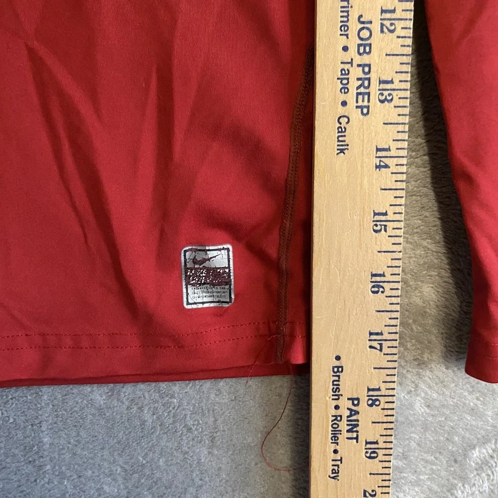 Nike Pro Combat Dri-Fit Compression Shirt Red Youth Small Long Sleeve